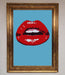 Red Lips Contemporary Framed Poster - Hi Society