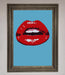Red Lips Contemporary Framed Poster - Hi Society