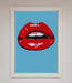 Red Lips Contemporary Framed Poster - Hi Society