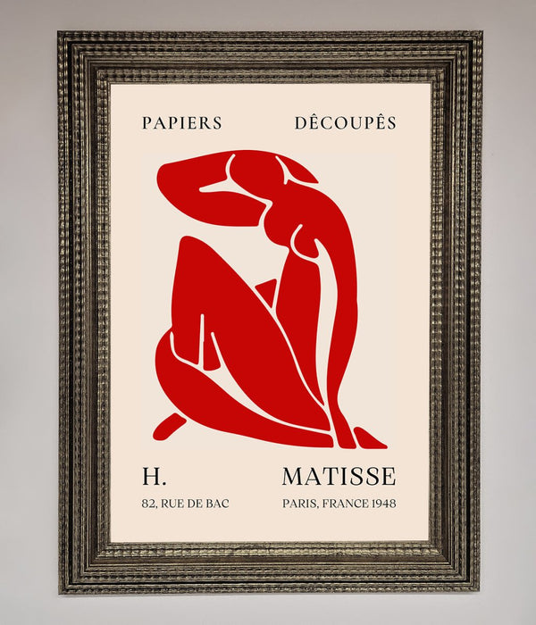 Red Matisse Man Framed Print - Hi Society