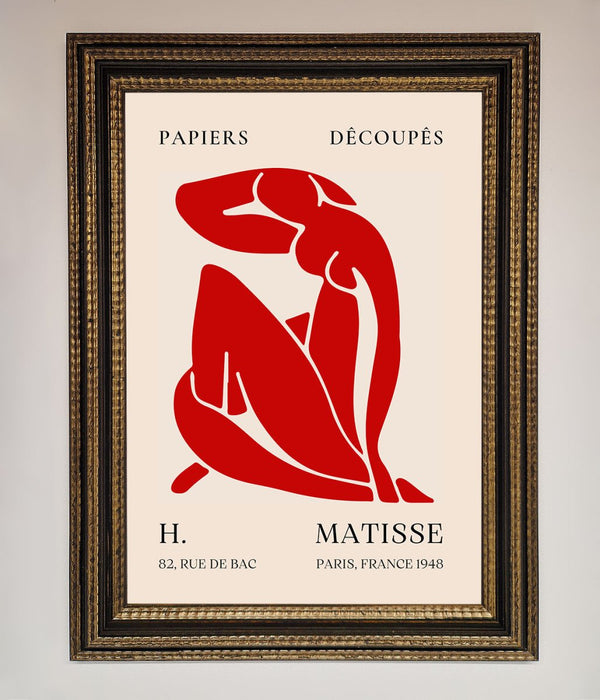Red Matisse Man Framed Print - Hi Society