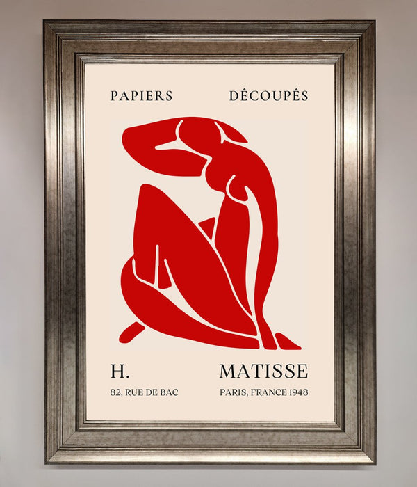 Red Matisse Man Framed Print - Hi Society
