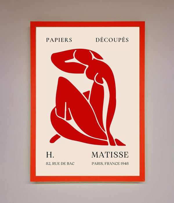 Red Matisse Man Framed Print - Hi Society