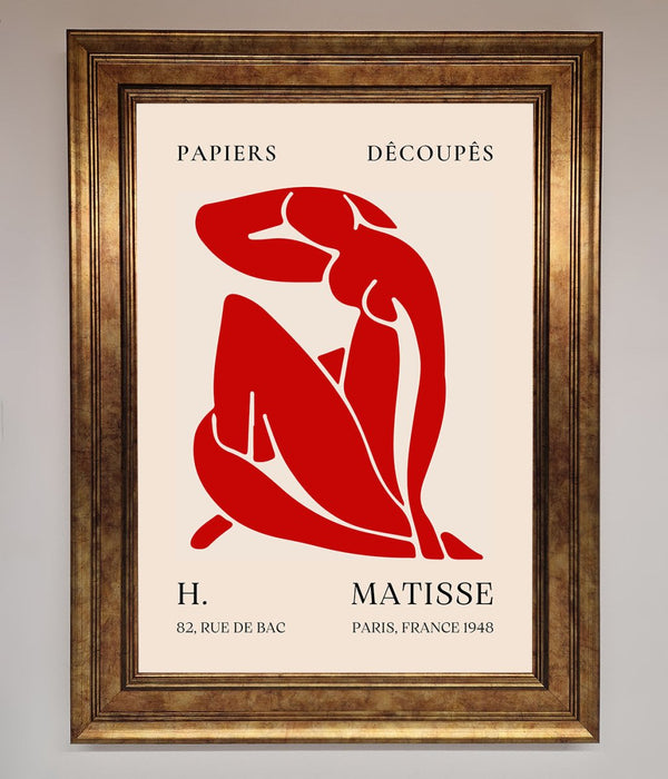 Red Matisse Man Framed Print - Hi Society