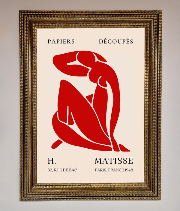 Red Matisse Man Framed Print - Hi Society