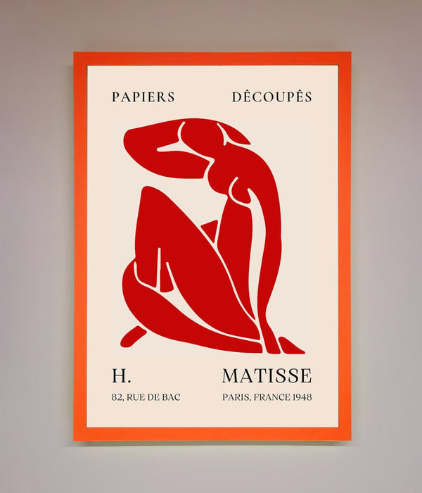 Red Matisse Man Framed Print - Hi Society