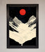 Red Moon On The Planet Framed Poster - Hi Society