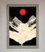 Red Moon On The Planet Framed Poster - Hi Society
