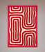 Red Waves Abstract Art Framed Poster - Hi Society