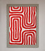 Red Waves Abstract Art Framed Poster - Hi Society