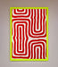Red Waves Abstract Art Framed Poster - Hi Society