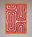 Red Waves Abstract Art Framed Poster - Hi Society