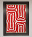 Red Waves Abstract Art Framed Poster - Hi Society