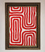 Red Waves Abstract Art Framed Poster - Hi Society