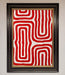 Red Waves Abstract Art Framed Poster - Hi Society