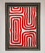 Red Waves Abstract Art Framed Poster - Hi Society