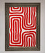 Red Waves Abstract Art Framed Poster - Hi Society