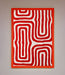 Red Waves Abstract Art Framed Poster - Hi Society