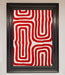 Red Waves Abstract Art Framed Poster - Hi Society