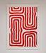 Red Waves Abstract Art Framed Poster - Hi Society