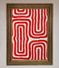 Red Waves Abstract Art Framed Poster - Hi Society