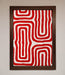 Red Waves Abstract Art Framed Poster - Hi Society