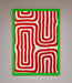 Red Waves Abstract Art Framed Poster - Hi Society