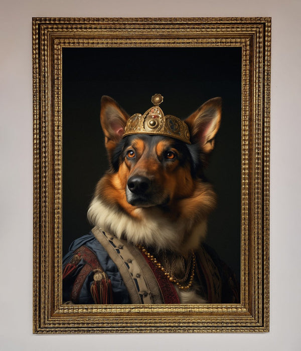 Renaissance German Shepherd Framed Wall Art - Hi Society