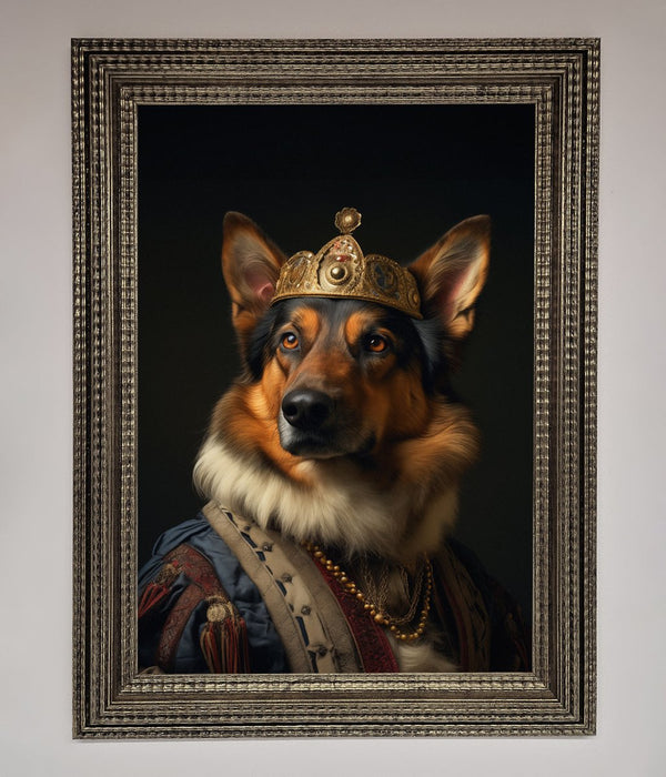 Renaissance German Shepherd Framed Wall Art - Hi Society