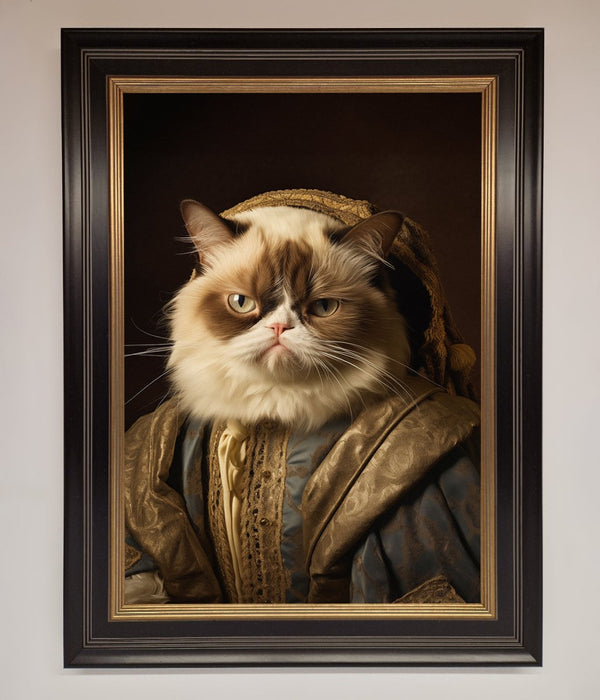 Renaissance Grumpy Cat Framed Print - Hi Society