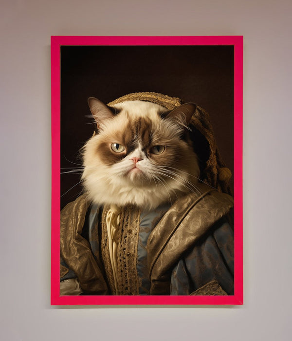 Renaissance Grumpy Cat Framed Print - Hi Society