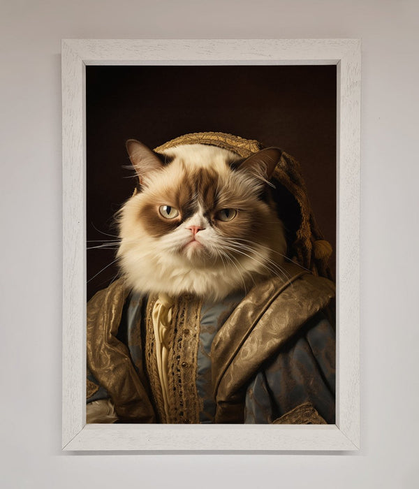 Renaissance Grumpy Cat Framed Print - Hi Society