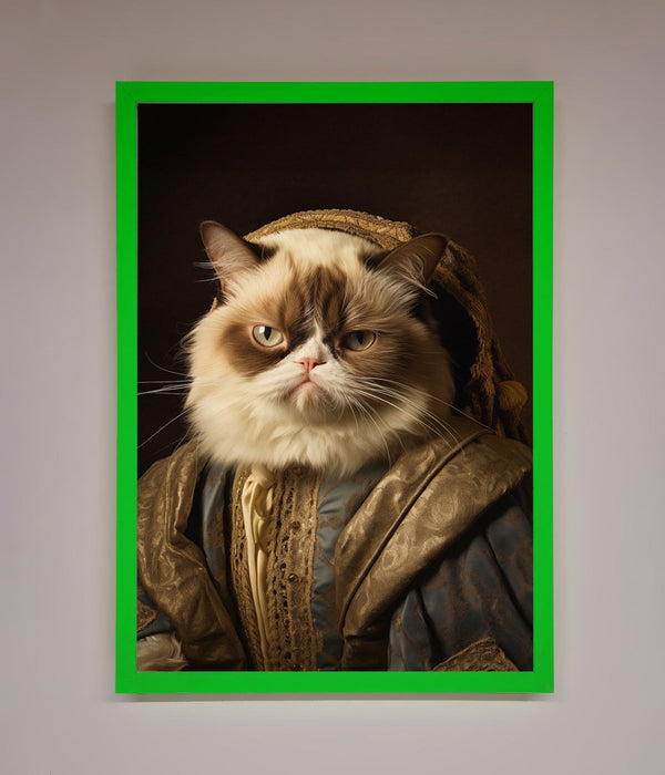 Renaissance Grumpy Cat Framed Print - Hi Society