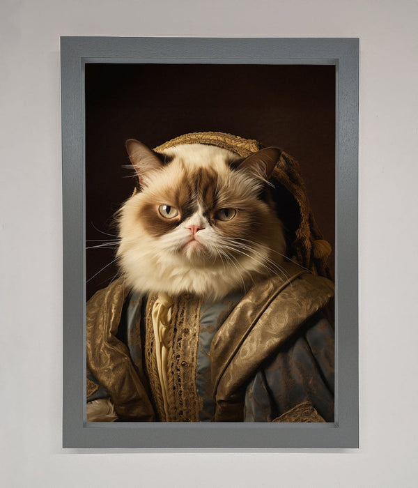 Renaissance Grumpy Cat Framed Print - Hi Society