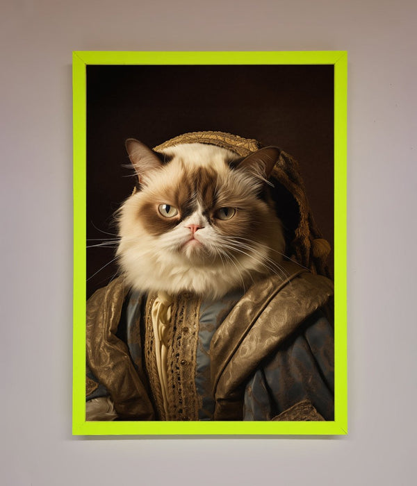 Renaissance Grumpy Cat Framed Print - Hi Society