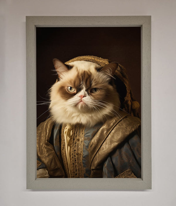 Renaissance Grumpy Cat Framed Print - Hi Society
