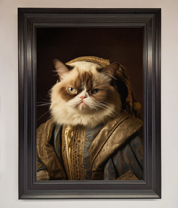 Renaissance Grumpy Cat Framed Print - Hi Society