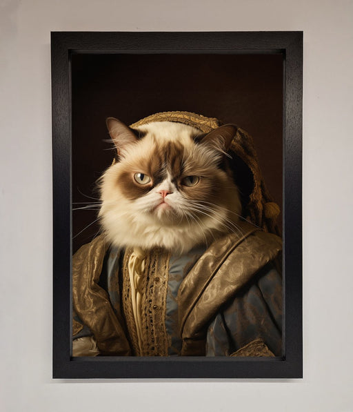 Renaissance Grumpy Cat Framed Print - Hi Society