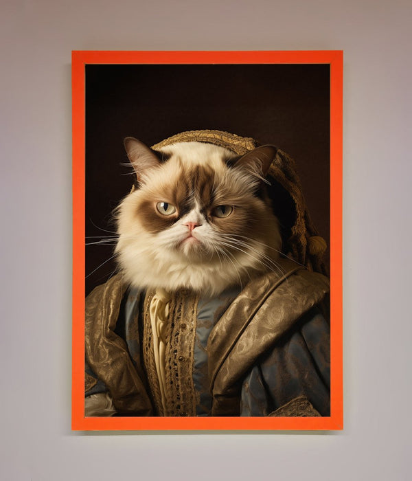 Renaissance Grumpy Cat Framed Print - Hi Society