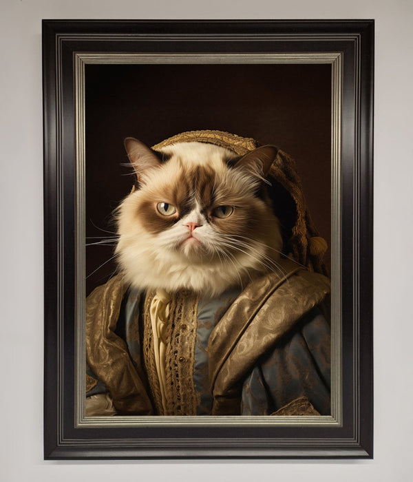 Renaissance Grumpy Cat Framed Print - Hi Society