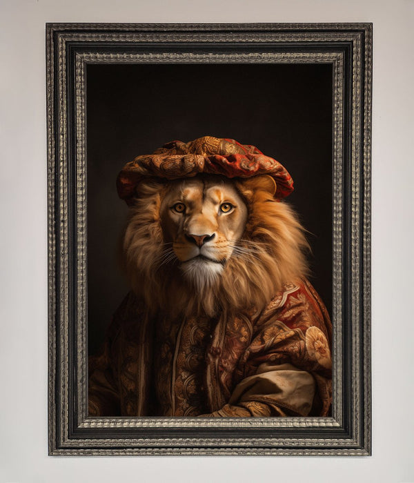 Renaissance Lion Framed Wall Art - Hi Society