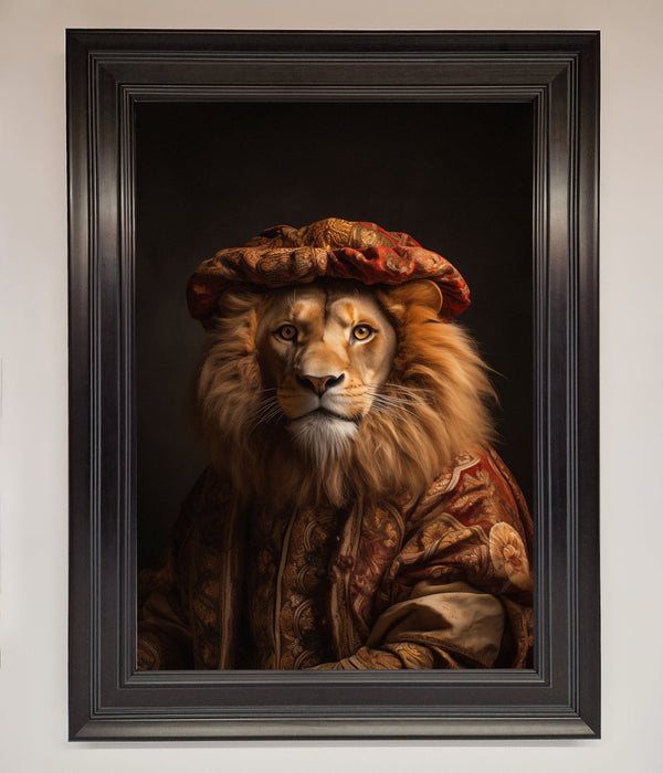 Renaissance Lion Framed Wall Art - Hi Society