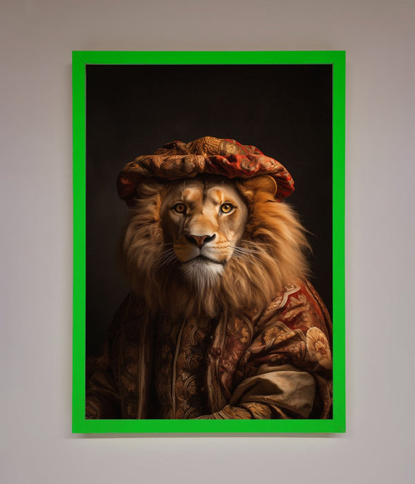 Renaissance Lion Framed Wall Art - Hi Society