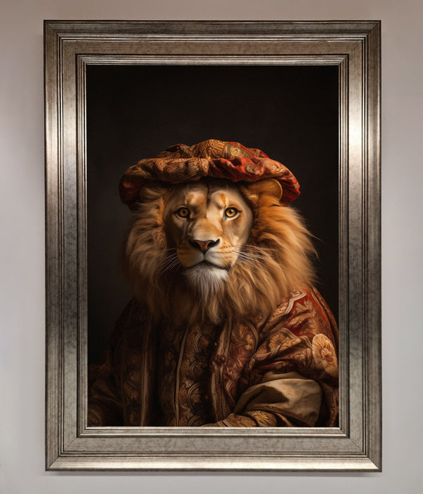 Renaissance Lion Framed Wall Art - Hi Society