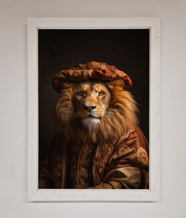 Renaissance Lion Framed Wall Art - Hi Society