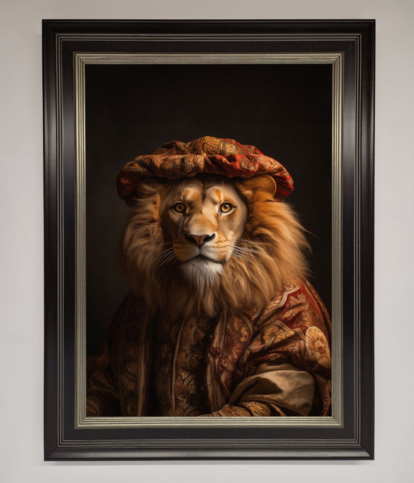 Renaissance Lion Framed Wall Art - Hi Society