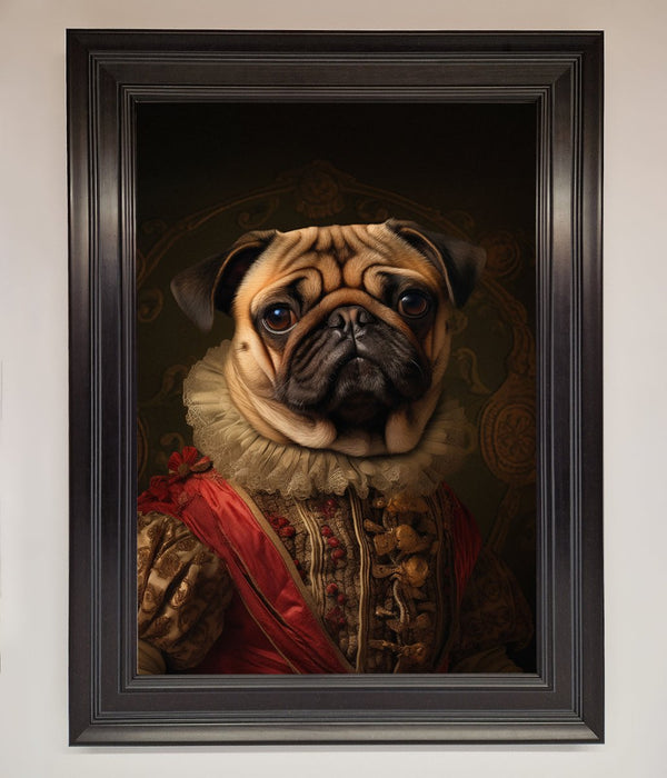 Renaissance Pugs Framed Poster - Hi Society