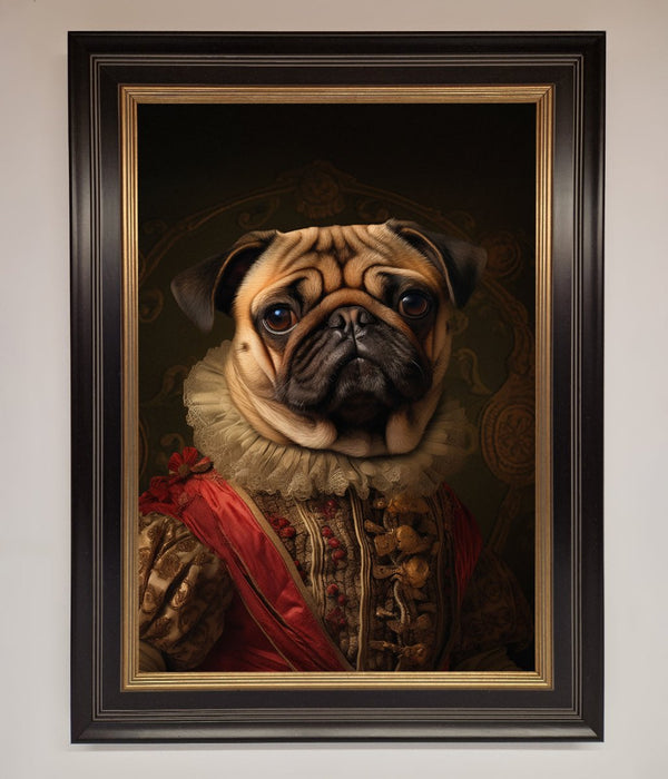 Renaissance Pugs Framed Poster - Hi Society