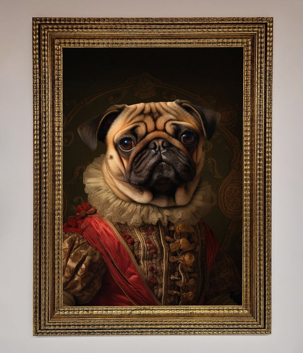 Renaissance Pugs Framed Poster - Hi Society