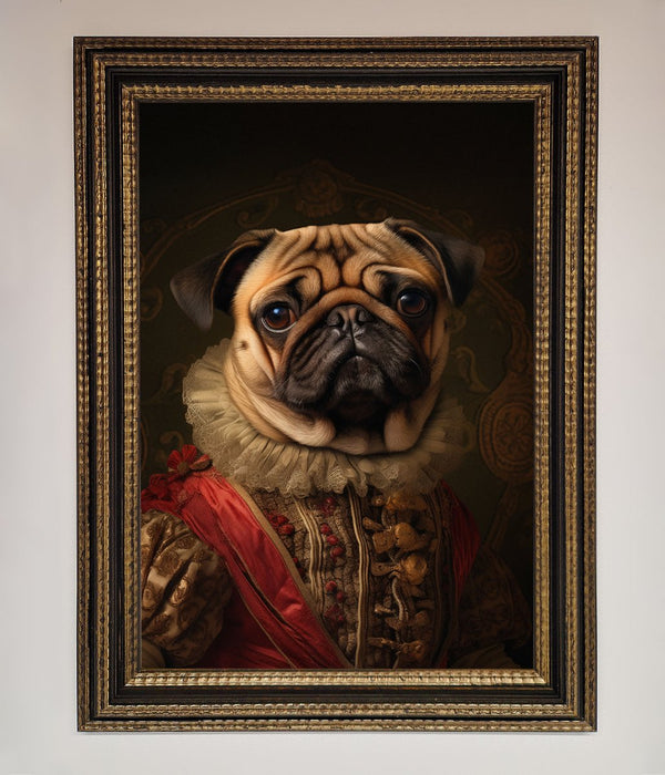 Renaissance Pugs Framed Poster - Hi Society